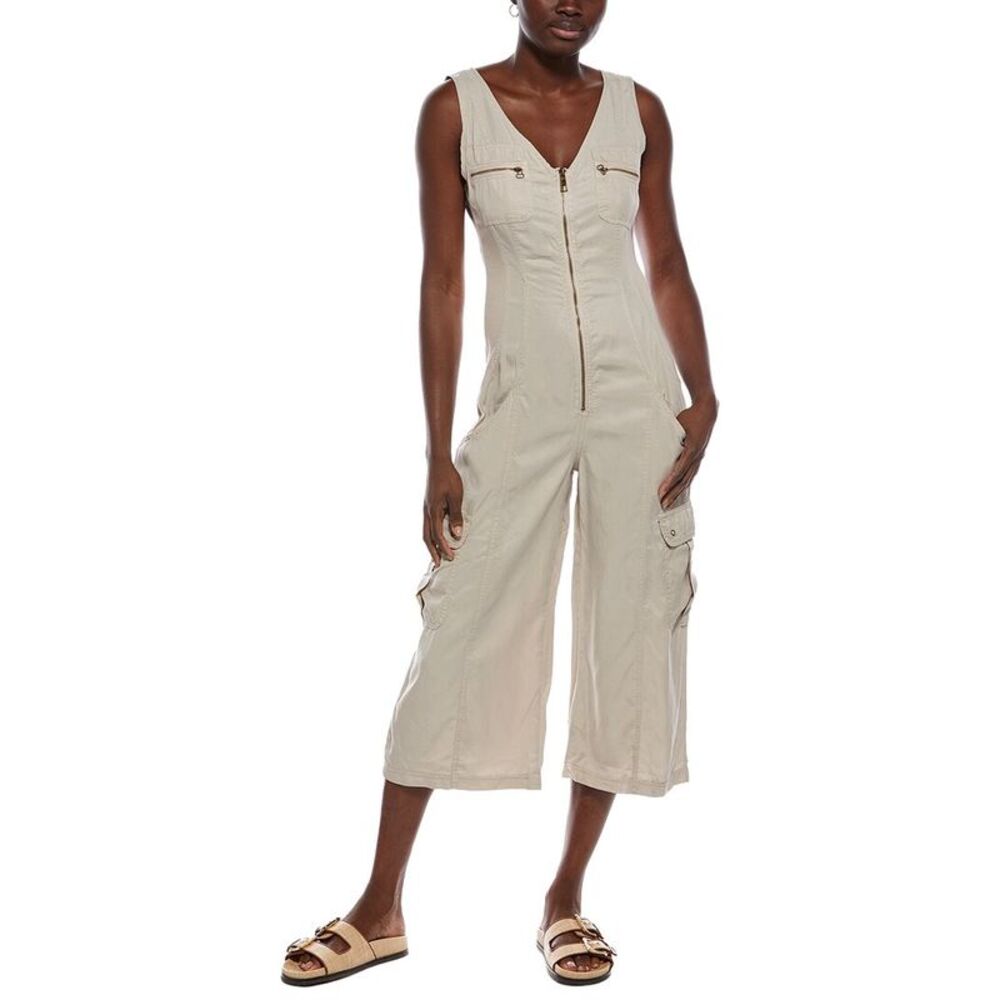 Xcvi Womens  Norris Crop Jumpsuit, White